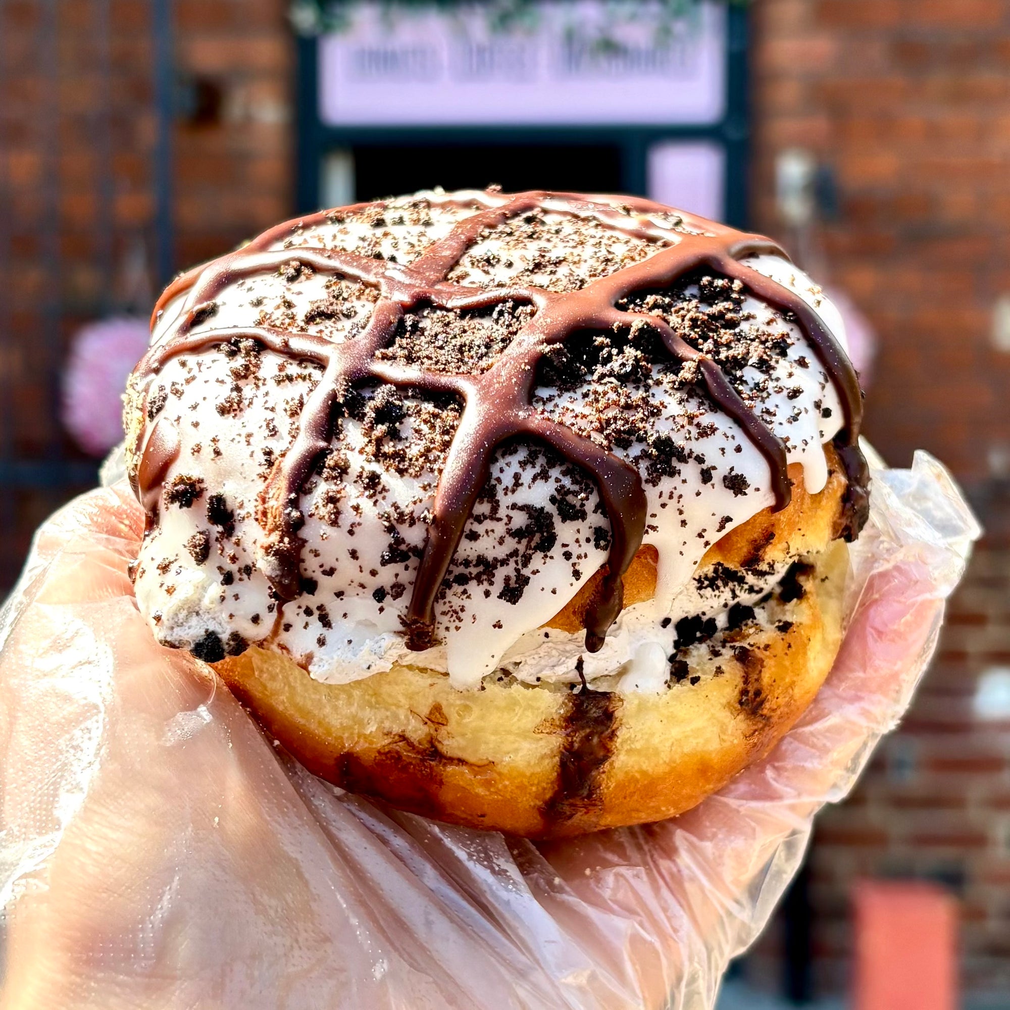 Cookies & Cream Sandwich Filled Donut (Vegan)