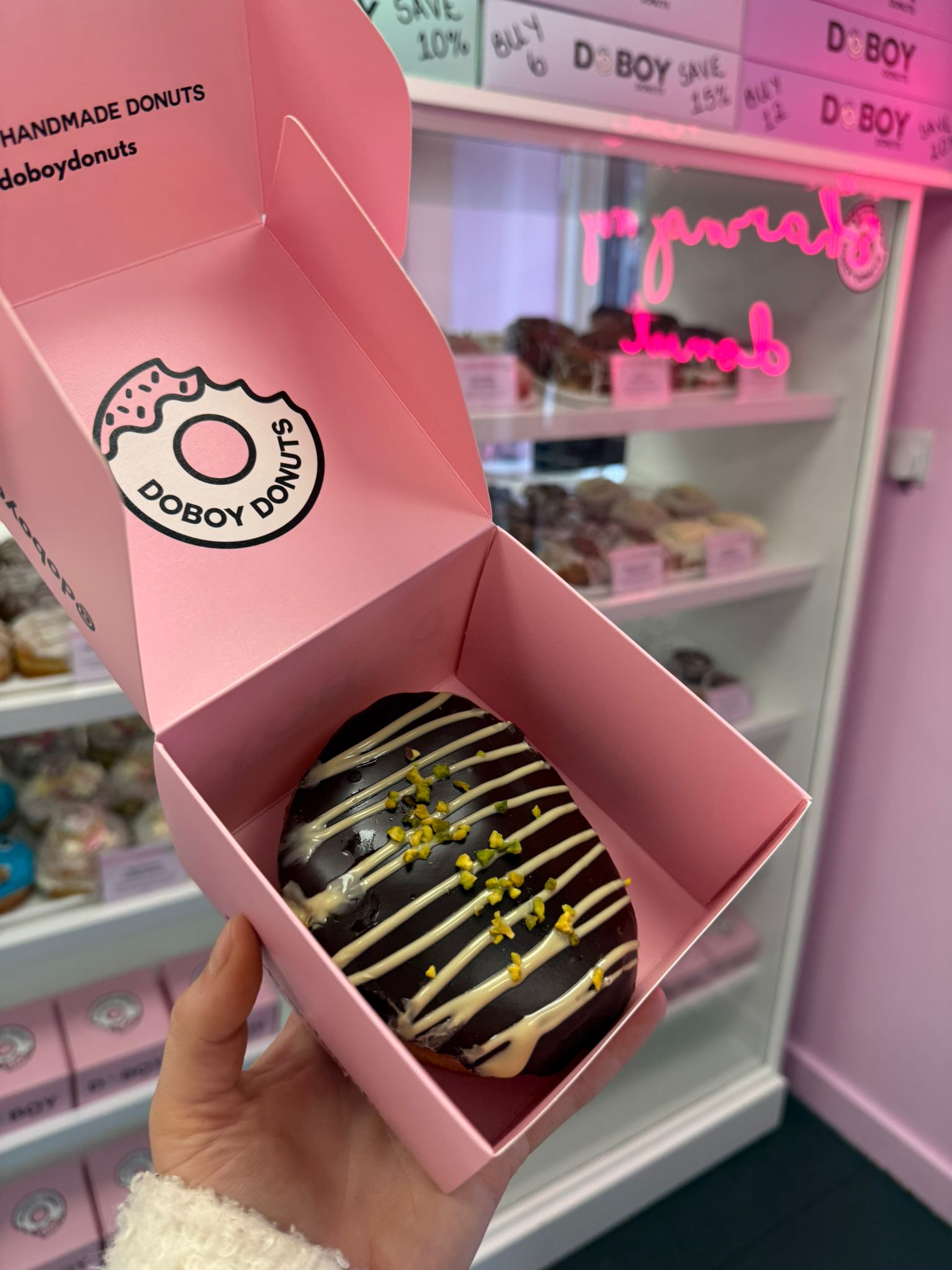 Dubai Chocolate Filled Donut (Vegetarian)
