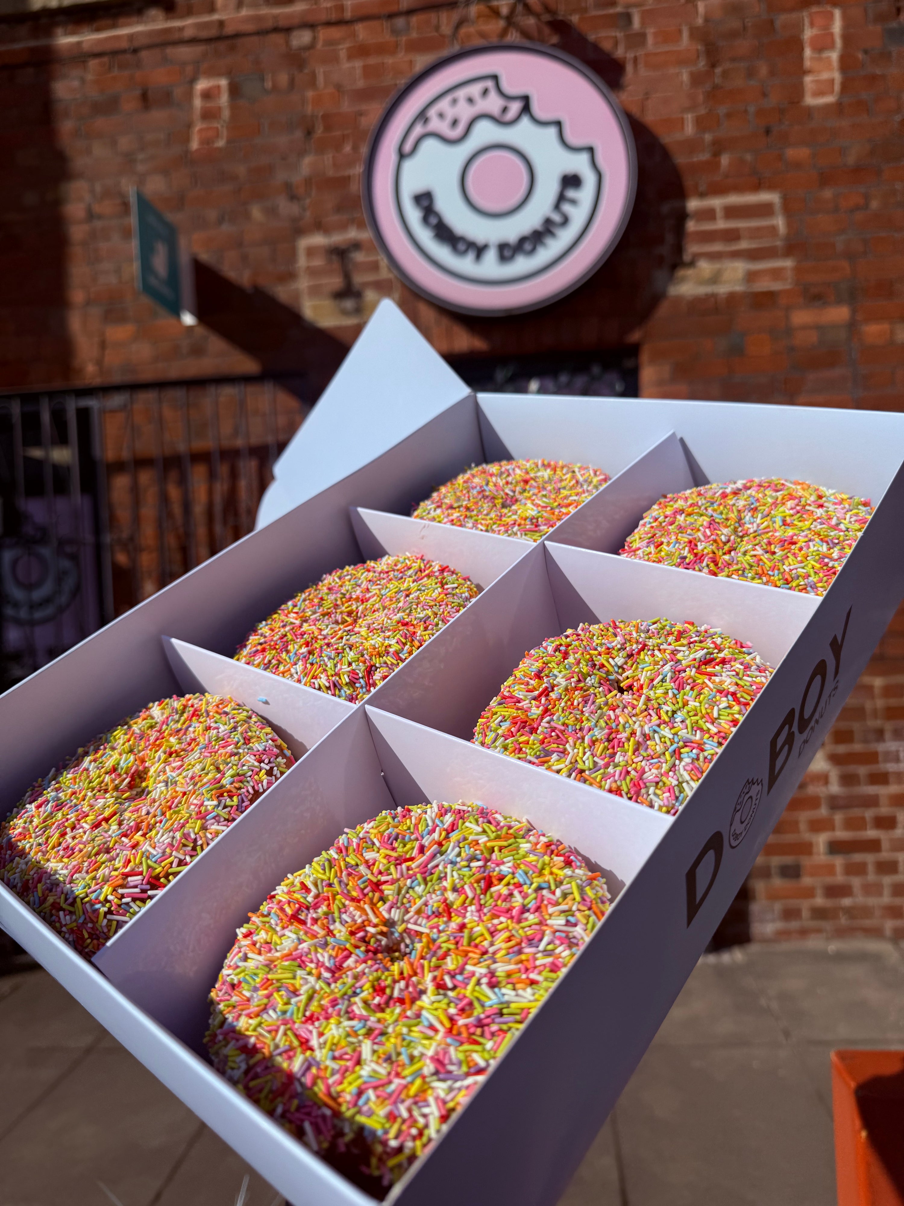 Box of 6 Sprinkles Ring Donuts (Vegan)