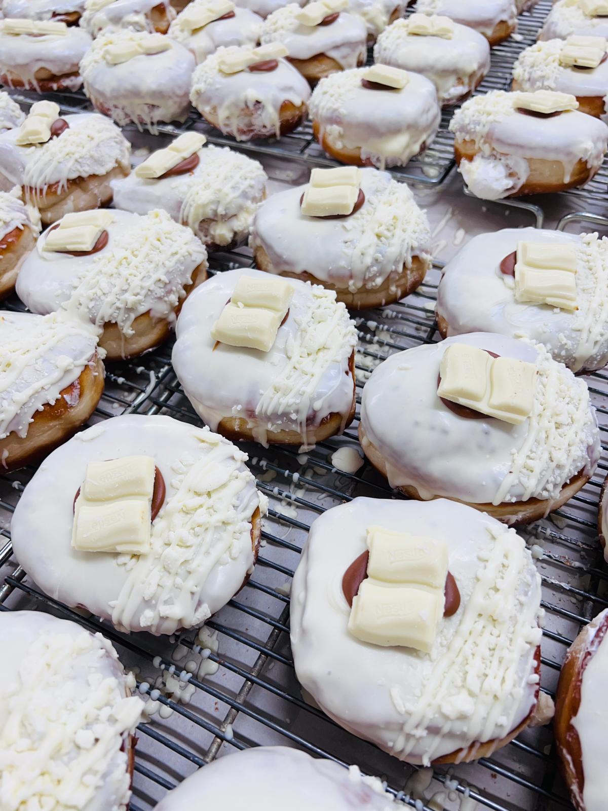 Milkybar Filled Donut (Vegetarian)
